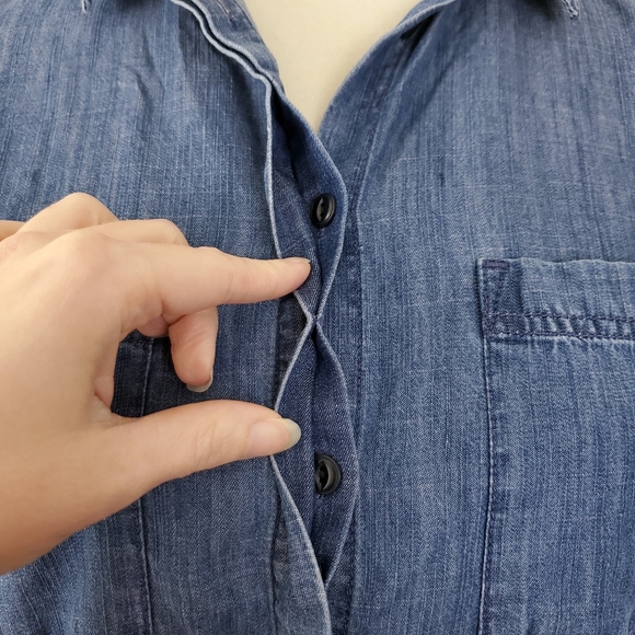 Madewell Denim Drop Hem Shirt Dress - Picture 8 of 16